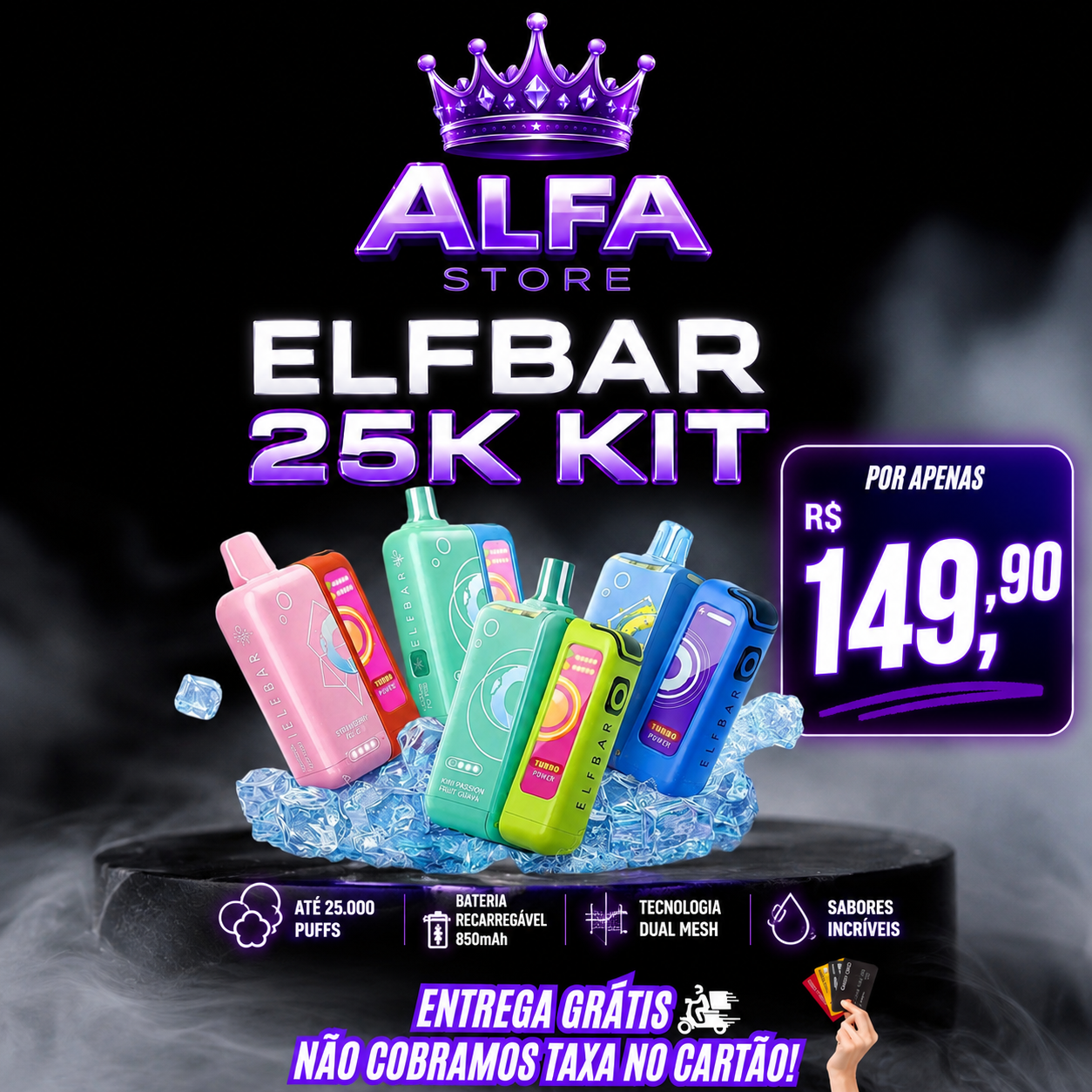 ELFBAR 25K KIT R$ 149,90