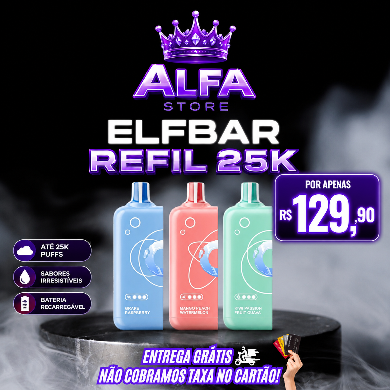 ELFBAR 25K REFIL R$ 129,90